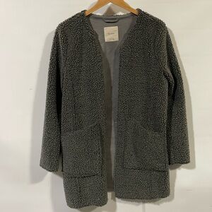 Pull&Bear Charcoal Gray Teddy Trench Coat
